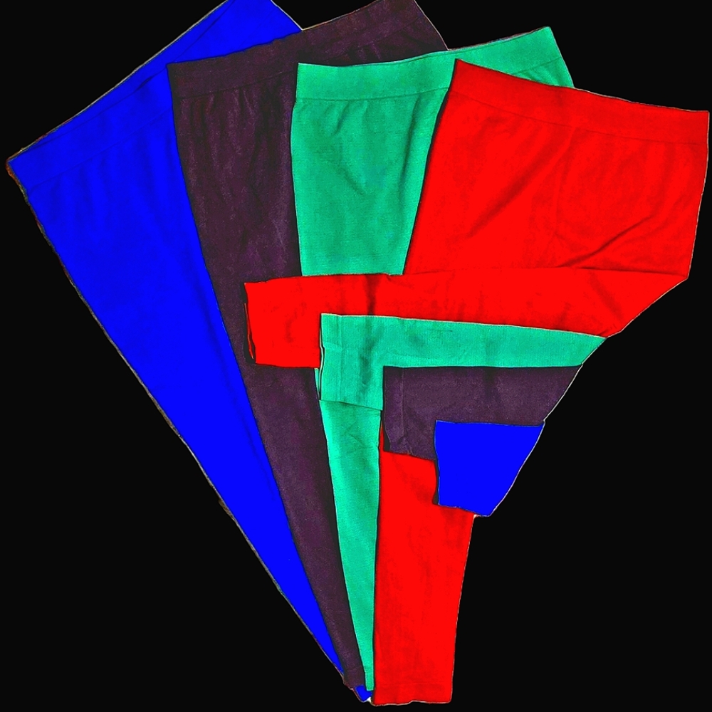 4-Pack of Leggings (blue,purple, green, red)
